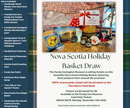 Nova Scotia Holiday Basket Draw graphic.