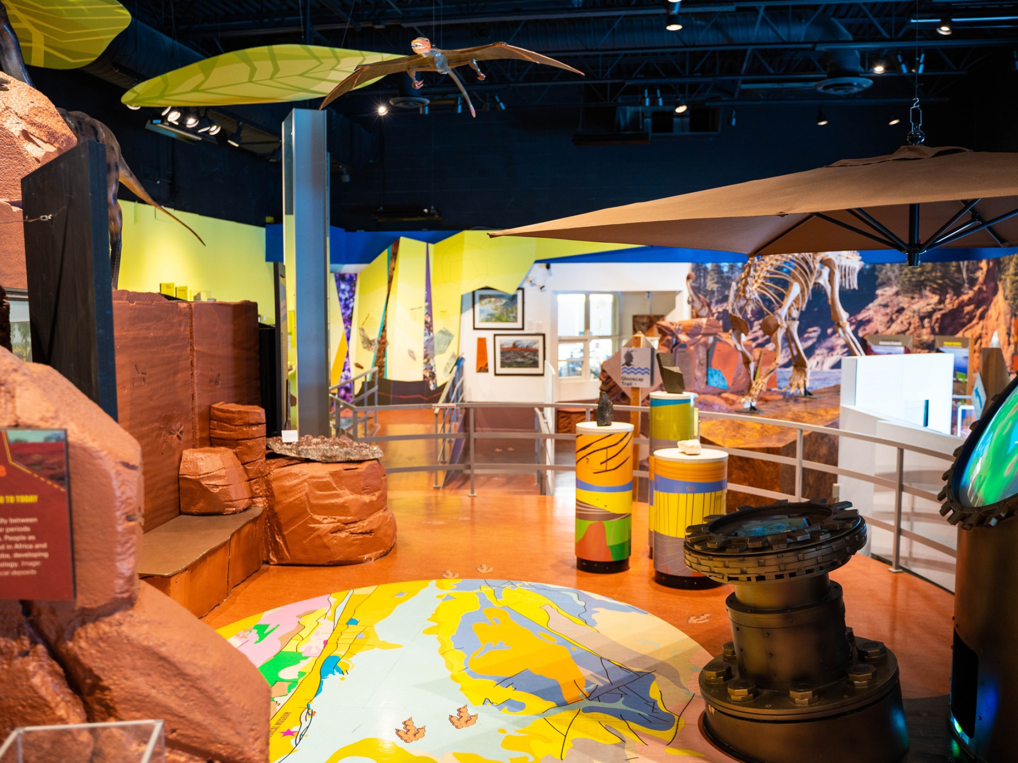 Main gallery at the Fundy Geological Museum.