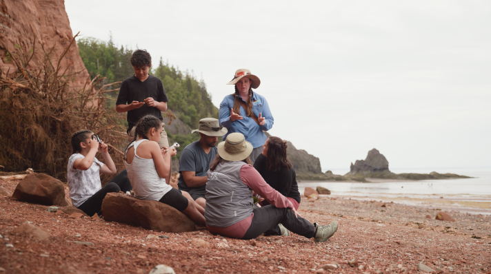 Palaeontologist for a Weekend camp on the beach on the Bay of Fundy.